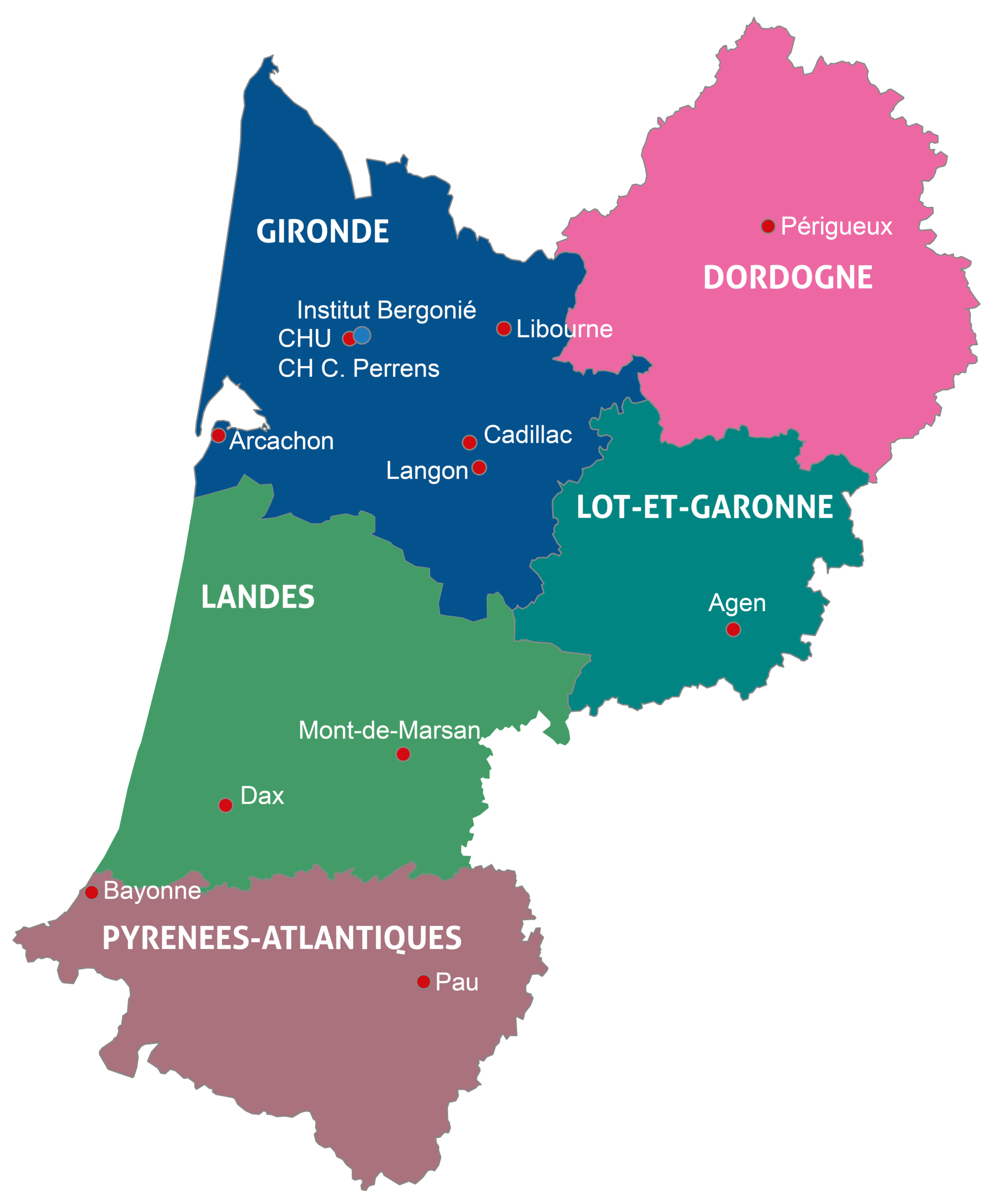CARTE AQUITAINE bergonié
